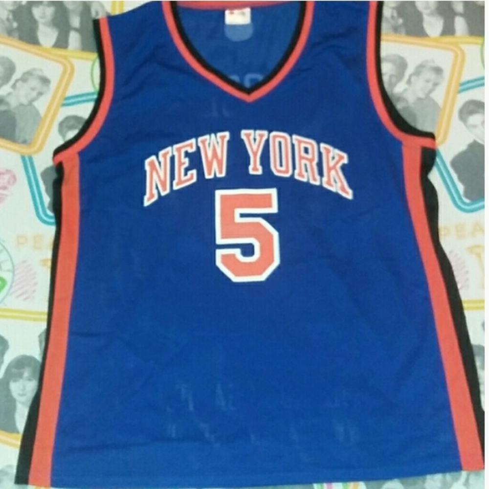Jalen Rose New York Knicks Rose Garden Vintage Basketball Jersey fab 5 nba
